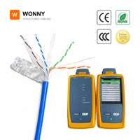 Câble Ethernet Cat6 Wonny UTP FTP SFTP en vrac, câble réseau LAN, test Fluke réussi pour câblage structuré