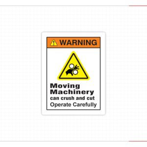 Warning Moving <b>Machinery</b> Safety Sign Crush and <b>Cut</b> Hazard Industrial Equipment Caution Sticker - Product Image 3