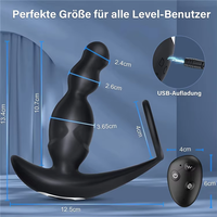 Fernbedienungsfähiger Silikon-Analplug Männlicher Prostata-Massager Teleskop-Dildo Vibrator Erwachsenen-Sexspielzeug Masturbatoren