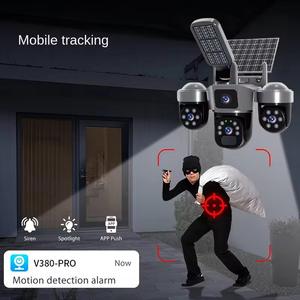 Kamera CCTV <span class=keywords><strong>IP</strong></span> Jaringan Solar Baterai 9MP V380pro <span class=keywords><strong>Wifi</strong></span> 4G Kartu SIM Luar Ruangan Smart PTZ Audio Dua Arah Pengawasan Rumah dan Pertanian - Product Image 2