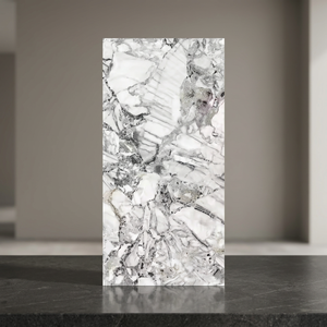 Volga White 600x1200mm Glazed Polished Porcelain Floor Tiles Modern Ceramic Tiles for Wall and Bathroom - Product Image 3