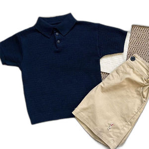 Camiseta Polo de Manga Corta para Niños, Estilo Veraniego, Moderno y a la Moda, Camiseta Polo de Punto para Niñas, Top Suave - Product Image 3