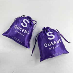 Bolsas de Almacenamiento de Joyería Personalizadas de Lujo en Color Morado, Bolsas de Embalaje Suaves, Bolsas Protectoras de Satén y Seda con Cordón para Pelucas, para Pequeñas Empresas - Product Image 3