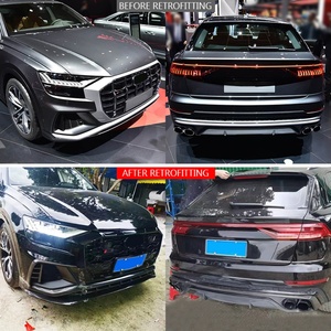 Kit carrosserie de modification et de mise à niveau pour Audi SQ8 2019-2020 : Pare-chocs avant, lèvre avant en fibre de carbone, pare-chocs arrière, lèvre arrière - Product Image 2