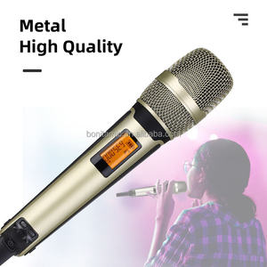 ワイヤレス通信用のプロのダイナミックUHFハンドヘルドマイクカラオケサウンド機器 & 音楽アンプ用 - Product Image 3