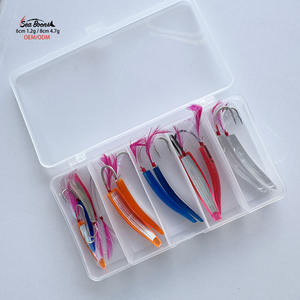 Nuevo Juego de 8 Señuelos de <span class=keywords><strong>Pesca</strong></span> de Arrastre de 60 mm y 80 mm, Señuelos de <span class=keywords><strong>Pesca</strong></span> Tipo Cuchara para Agua Salada, Kits de Señuelos de <span class=keywords><strong>Pesca</strong></span> de Lucio Realistas en 3D - Product Image 1