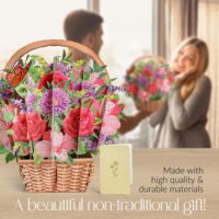 Kartu Ucapan Floral buket bunga Pop Up 3D untuk apresiasi kartu ucapan segera untuk ibu saudara perempuan nenek teman terbaik