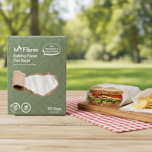 Bolsas de Papel para Hornear Resistentes a la Grasa, Impresas Personalizadas MyFibres, 16x22cm, 30 Piezas, Aptas para Horno y Lavavajillas, Hechas en Francia - Product Image 2