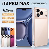 Smartphone Beauty Camera 18 Pro Max 5G Android 15 16 Go de RAM 1 To de ROM Écran OLED 6,9 Pouces