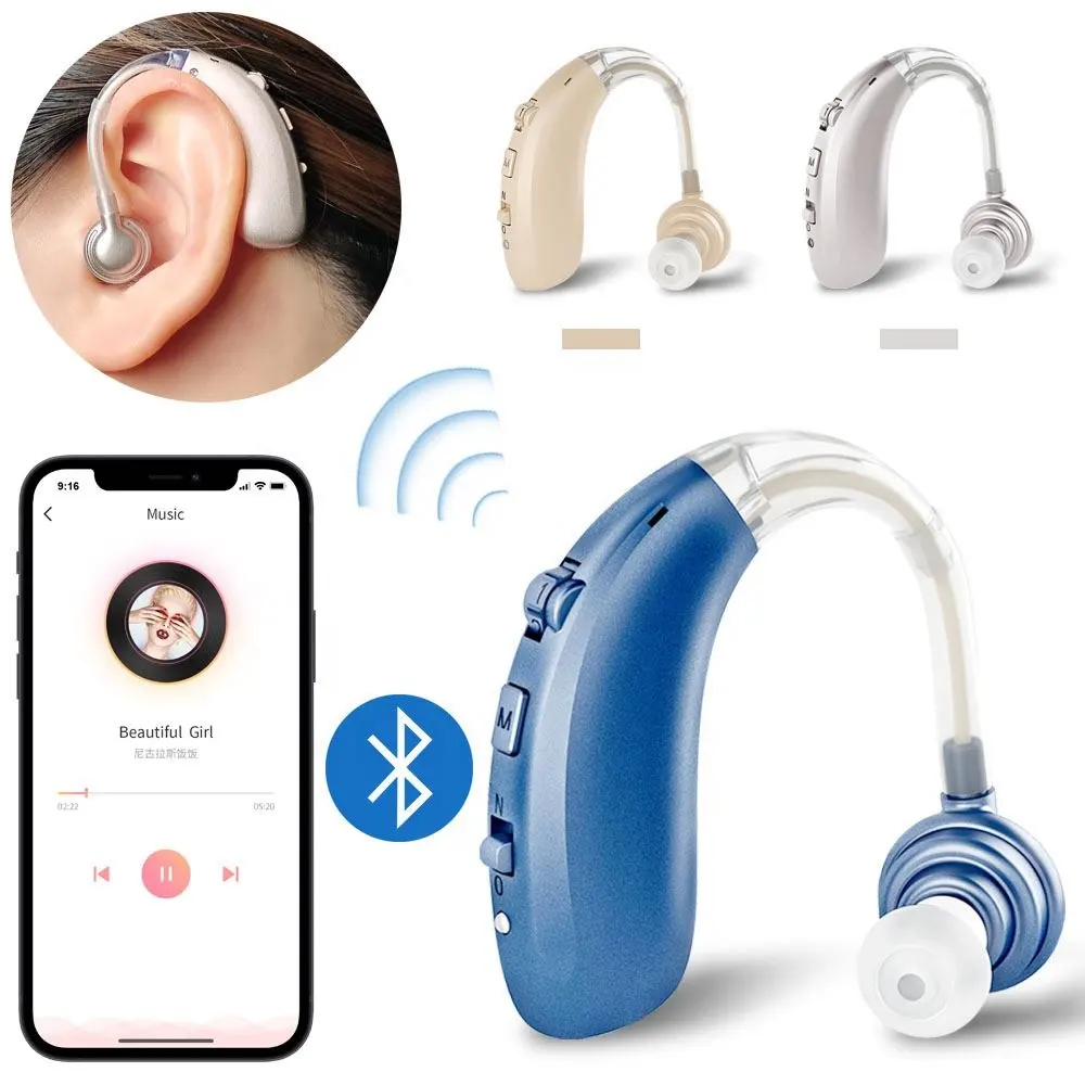 AXON Manufacturers Rechargeable Bte Blue Tooth Ear Hearing Aids for Deaf Hearing Loss Sound Amplifier A-360