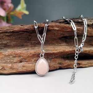 Collana con Ciondolo in Cristallo Rosa Stile Bohémien, Collana in Stile Naturale per Donne - Product Image 6