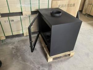 Insert de foyer encastré en fonte double face, noir mat, poêle à <span class=keywords><strong>bois</strong></span> d'intérieur - Product Image 2