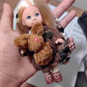 Llavero con Colgante de <span class=keywords><strong>Muñeca</strong></span> Miniatura Estilo Miu de HECION, Decoración para Cadena de Cámara - Product Image 4