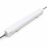 Luminaire LED linéaire SHIZI Tri-proof avec diffuseur blanc, fixation par clip de câble externe, vente en gros industrielle OEM ODM