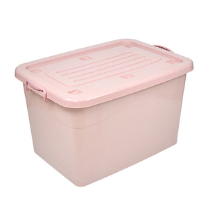 China Modern design Stackable Bins Box Decorative Storage Boxes With Lids plastic Storage Box with wheel