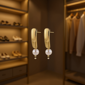 ต่างหูแฟชั่น DE PERLAS PE0568 สำหรับผู้หญิง เครื่องประดับคุณภาพสูง - Product Image 3