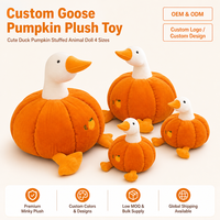 Set Boneka Plush Bebek Labu Bordir Persimmon, Boneka Isi Dakron, OEM ODM Custom Grosir Partai Besar
