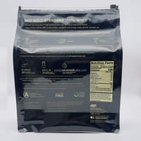 Conception personnalisée de feuille d'aluminium emballage boîte en plastique sac de fond pour supplément de poudre de protéine de lactosérum