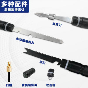 Bâton multifonctionnel de survie tactique en alliage d'aluminium G09, outil pliable d'autodéfense pour le camping et la randonnée en plein air - Product Image 2