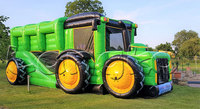 Tracteur de terrain de jeu, plein air, multi-jeux, saut Combo, toboggan, Course d'obstacles, château gonflable