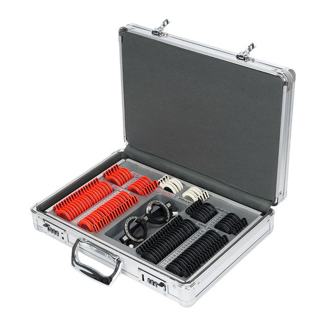 Plastic Rim Glass Trial Lens Set Aluminum Case Export Optometry Kit with English Manual for Optical Shop