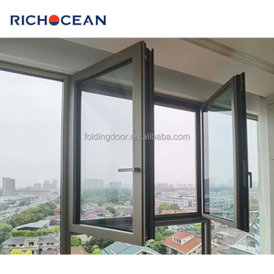Fenêtre à battant en aluminium RICHOCEAN pour chambre et cuisine, 2 panneaux vitrés, avec moustiquaire, à rupture de pont thermique - Product Image 6