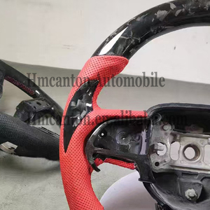 Volant de direction en cuir perforé en fibre de carbone forgée le plus populaire pour Dodge Challenger - Product Image 2