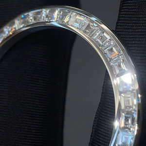 Custom Diamond <b>Watch</b> Bezels 18K Gold/Rose Gold PVD Case 34mm-41mm Baguette/Princess Cut <b>Settings</b> Waterproof Option - Product Image 3