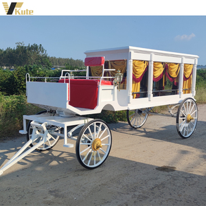 Carroza Fúnebre Eléctrica de Lujo con Diseño de Caballo Negro, Neumáticos de Caucho Sólido, en Venta - Product Image 4