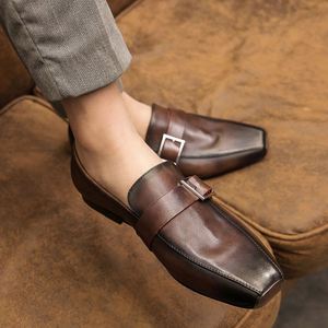 Nouvelles Chaussures Habillées pour Hommes 2026 – Oxford Artisanales à Bout Carré, Tige en Cuir Respirante, Légères et Antidérapantes à Lacets - Product Image 3