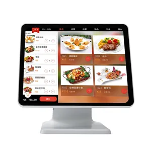 Écran multi-touch large bon marché 15.6 pouces tout en un système de point de vente pour supermarché et magasin de détail