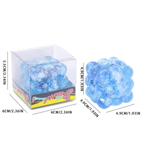 Fun Square Squeeze Toys Squeeze <b>Ball</b> Colorful Sensory Fidget Toys <b>Glitter</b> Ice Cube Stress <b>Ball</b> for Adults & Kids - Product Image 4