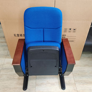 Chaises de salle de concert auditorium de qualité supérieure chaise de meubles de théâtre en métal chaises d'église en tissu rembourré - Product Image 3