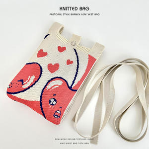 Nouveau Sac à Main Tricoté Simple et Mignon de Style Dessin Animé 2026, Sac Bandoulière Tendance Petite Taille pour Téléphone Portable, Vente en Gros pour Femmes - Product Image 6