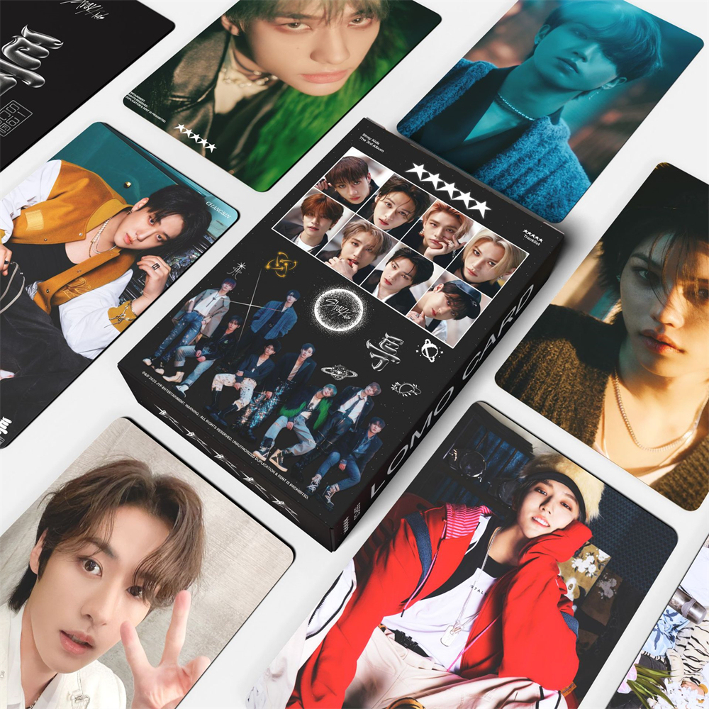 55Pcs/Set KPOP Stray Kids LOMO Cards Rock-Star MAXIDENT Album