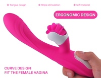 S-hande USB-Aufladbares Silikon-Zungenleck-Sexspielzeug 360-Grad-Vibrator für Klitoris- und G-Punkt-Stimulation Frauenzunge