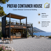 Maison conteneur extensible, facile à assembler, bâtiment mobile modulaire personnalisé de 20 pieds / 40 pieds pour café, bar et pâtisserie