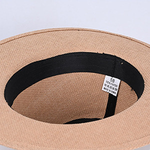<span class=keywords><strong>2025</strong></span> phong cách mới Unisex sunhat bán buôn dệt rơm Panama <span class=keywords><strong>Hat</strong></span> với ban nhạc màu đen cho du lịch ngoài trời hoạt động cho nam giới phụ nữ - Product Image 6