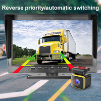 10.1 ''image de recul véhicule DVR enregistreur MP5 lecteur rouge voyant d'alarme vocale rappel voiture système de détection des angles morts