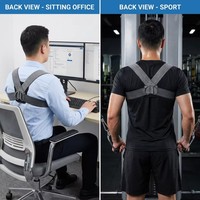 Nouvel article style 6128 : Correcteur de posture dorsal réglable avec soulagement des douleurs dorsales, taille unique