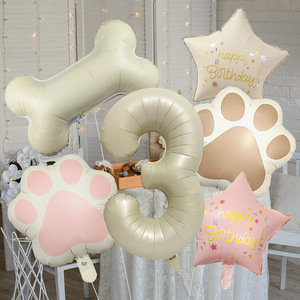 Ballons en Mylar pour le 1er <span class=keywords><strong>anniversaire</strong></span> de chien et de chat, ballons en aluminium de 32 pouces, chiffres crème, ballons à l'hélium, fournitures pour fête d'<span class=keywords><strong>anniversaire</strong></span> de chat ou de chien, fête de <span class=keywords><strong>premier</strong></span> <span class=keywords><strong>anniversaire</strong></span> - Product Image 5