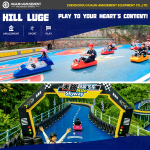 Chariot de luge en PVC <span class=keywords><strong>plastique</strong></span> non motorisé personnalisé de l'usine Huajin pour luge en montagne, idéal pour les parcs d'aventure et les sites touristiques en extérieur - Product Image 2