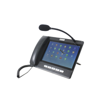 Teléfono SIP de Escritorio con Pantalla Táctil de 10.1 Pulgadas, Audio y Video, Basado en Android, con Micrófono de Cuello de Cisne