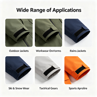 Bandeaux de réglage des poignets de veste en PVC double face à coudre avec attaches auto-agrippantes pour vêtements de travail extérieurs, vestes de pluie et autres vêtements
