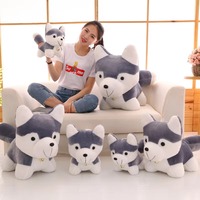 Nouveau design Kawaii, jouet en peluche chien Husky de 35 cm, doux et lesté, pour bébé, coussin en peluche animal