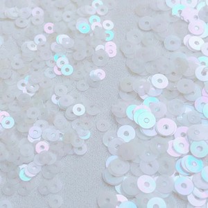 Moda elegante francés bordado PET lentejuelas disfraz vestido tapicería <span class=keywords><strong>3mm</strong></span> 4mm redondo plano suelto costura textil lentejuelas con cuentas - Product Image 3