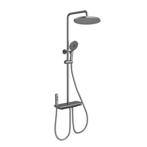 Jazzda Shower Set PPA Material Wall Mounted Rain Shower With Storage Rack - Product Image 5