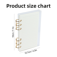 Vente en gros d'usine, couverture de carnet simple en acrylique transparent, A6, couverture en acrylique scintillante à feuilles mobiles, accessoires pour carnet