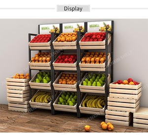 Thép thiết kế mới tùy chỉnh Trung Quốc trái cây cửa hàng hiển thị hộp rau siêu thị Kệ Gondola giá - Product Image 4