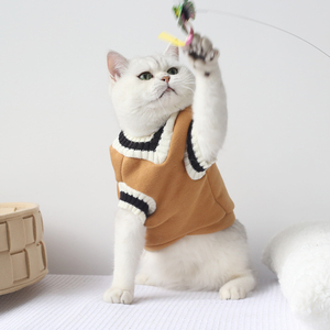 Ropa DE PUNTO DE LINO cálido <span class=keywords><strong>para</strong></span> mascotas <span class=keywords><strong>para</strong></span> gatos, gatitos, cachorros, Pugs, perros, gato, Jersey, abrigo, Jersey, <span class=keywords><strong>camisa</strong></span> - Product Image 1